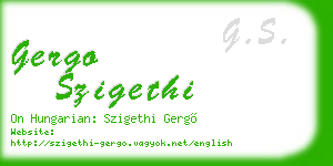 gergo szigethi business card